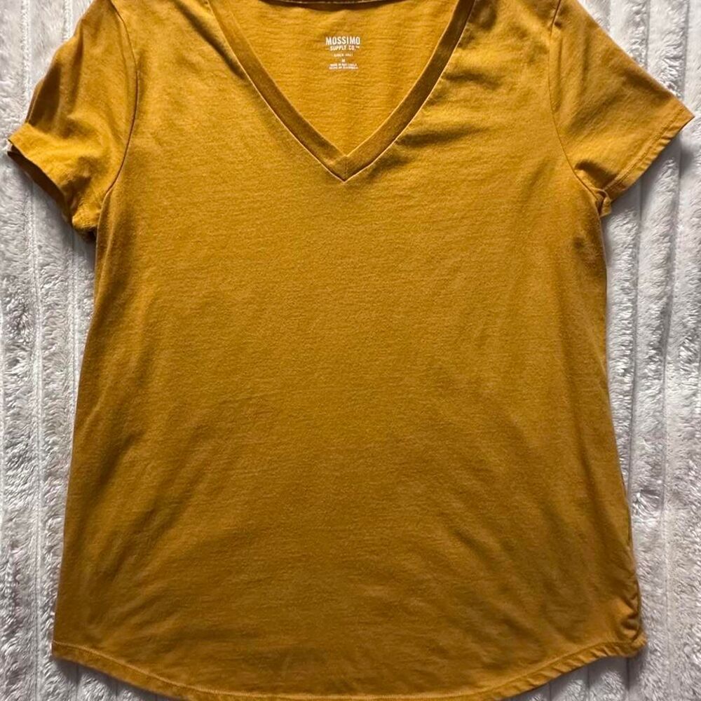 Mossimo Women's Yellow and Gold T-shirt